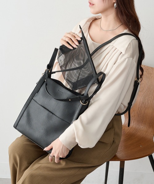 cache cache（カシュカシュ） トートバッグ 「cache cache」3way