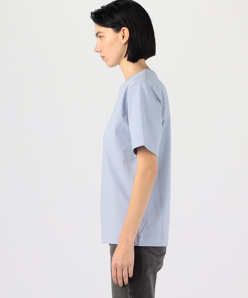 「ATON」 半袖Tシャツ 2 ダークブルー レディース_画像4