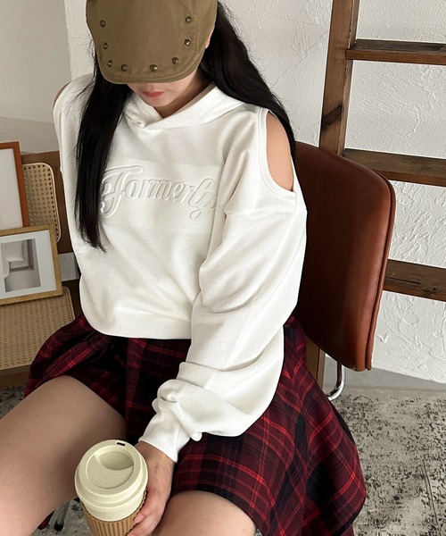 「apres jour mignon」 プルオーバーパーカー フリー チャコールグレー レディース_画像4