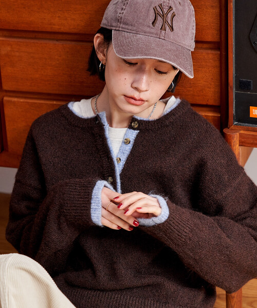 FREAK'S STORE(フリークスストア) ニット セーター 配色 ヘンリー FREAK'S STORE(フリークスストア) ニット セーター 配色 ヘンリー
