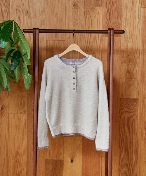 FREAK'S STORE（フリークスストア） ニット セーター 配色 ヘンリー