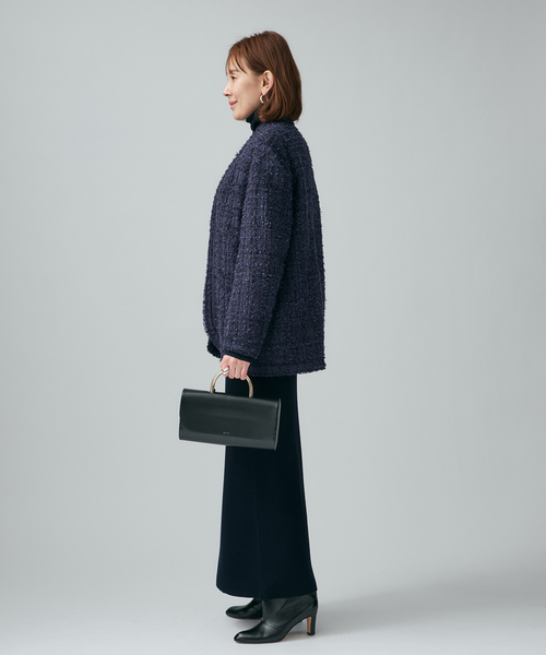 VERMEIL par iena ノーカラージャケット ブラック VERMEIL par iena（ヴェルメイユパーイエナ） ジャケット ノーカラー