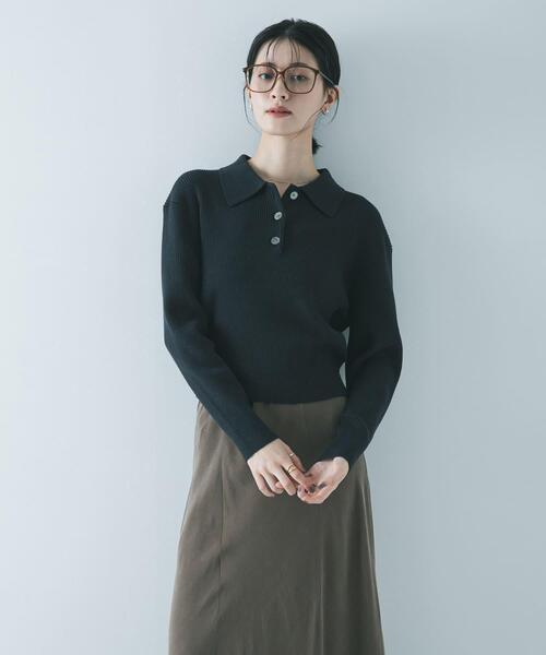 URBAN RESEARCH コットンシルクポロ衿ニット コットンシルクポロ衿ニット（ニット/セーター）｜URBAN RESEARCH
