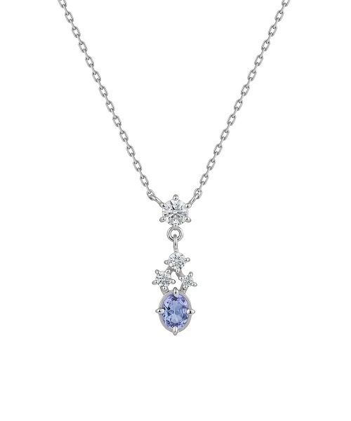 タンザナイトネックレス シルバー925金具 40＋5.5㎝ Canal4℃（カナルヨンドシー） ネックレス 「12月誕生石」シルバー