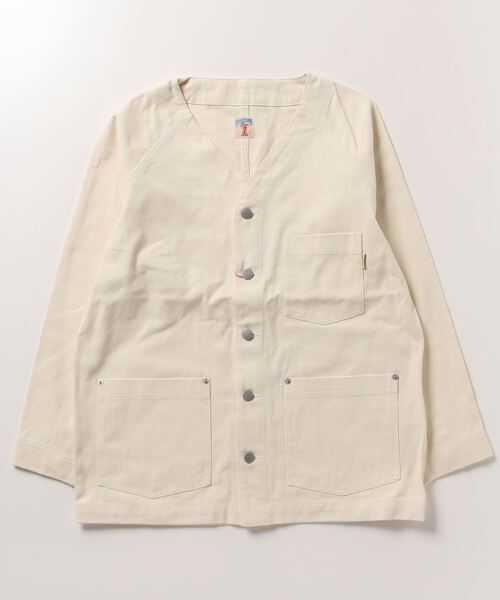 「PICCADILLY」 ノーカラージャケット ONE SIZE ナチュラル レディース_画像2