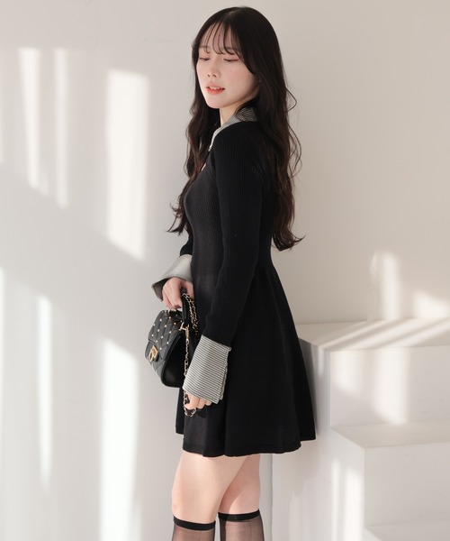 「LIPSERVICE」 ニットワンピース FREE ブラック レディース_画像3