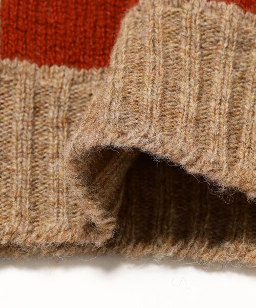 ベスト ジレ 別注 Jamieson s Knitwear ブリックパターン Uネック ベスト レディース