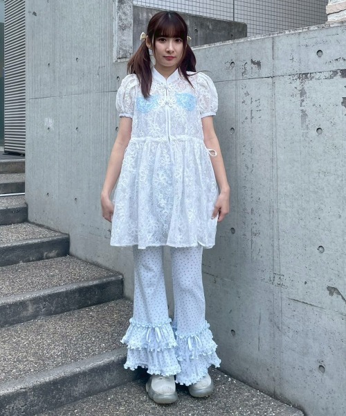 candystripper シャツワンピース 半袖 ベルト付き Candy Stripper（キャンディーストリッパー） ワンピース LACY CHINA