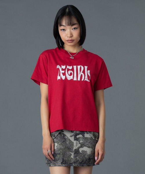 X-girl（エックスガール） tシャツ 半袖 STUDDED LOGO S/S TEE