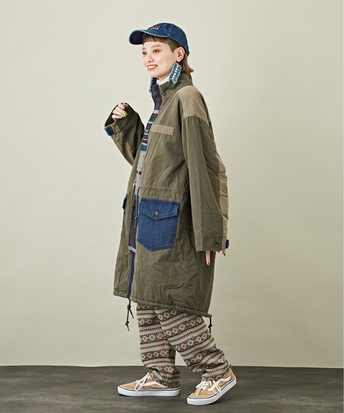 「CUBE SUGAR」 コート M カーキ レディース_画像3