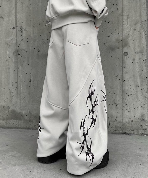 超希少　off-white Monna Lisa スウェットパンツ　drip mushwear（マッシュウェア） ワイドパンツ スウェットパンツ ジャージ