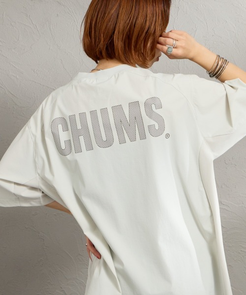 tシャツ 「WEB限定」「CHUMS/チャムス」 エアトレイル ストレッチ バックプリントTシャツ レディース メンズの画像