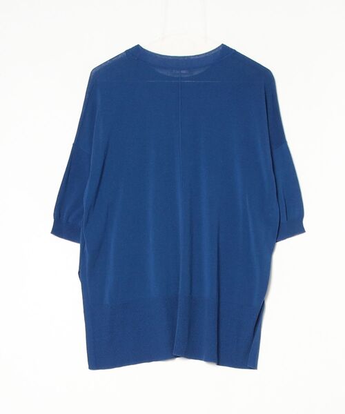 「theory luxe」 半袖ニット 38 ネイビー レディース_画像2