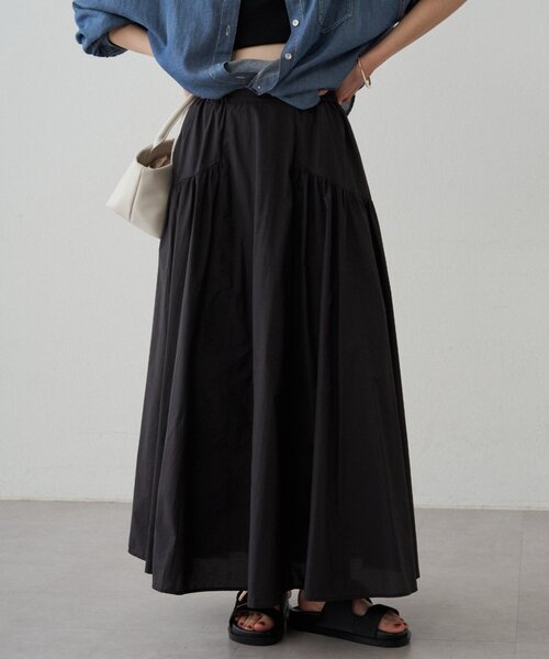 【Loungedress】 ラウンジドレス パネルギャザースカート 新品未使用 Loungedress（ラウンジドレス） スカート パネルギャザースカート