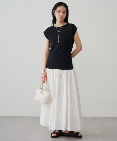 【Loungedress】 ラウンジドレス パネルギャザースカート 新品未使用 Loungedress（ラウンジドレス） スカート パネルギャザースカート