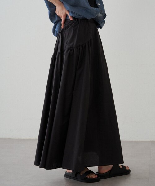 【新品/定価¥19800】B品 Loungedress パネルギャザースカート Loungedress（ラウンジドレス） スカート パネルギャザースカート