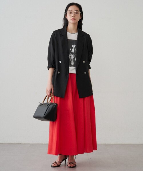 【Loungedress】 ラウンジドレス パネルギャザースカート 新品未使用 Loungedress（ラウンジドレス） スカート パネルギャザースカート