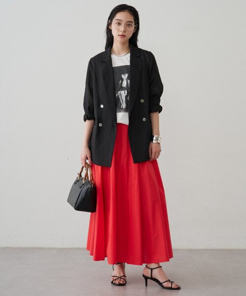 【新品/定価¥19800】B品 Loungedress パネルギャザースカート Loungedress（ラウンジドレス） スカート パネルギャザースカート