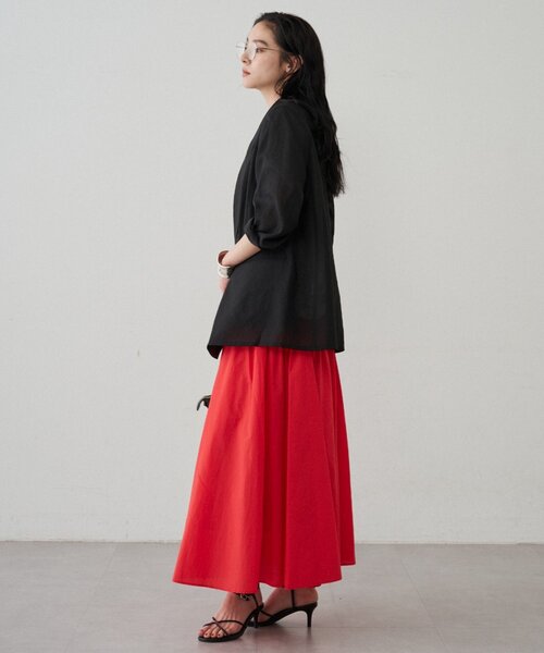 【新品】ラウンジドレス パネルギャザースカート オフホワイト Loungedress】パネルギャザースカート | OUTLET(アウトレット