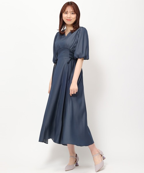 「MISCH MASCH」 半袖ワンピース S ブルー レディース_画像2