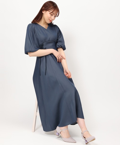 「MISCH MASCH」 半袖ワンピース S ブルー レディース_画像4