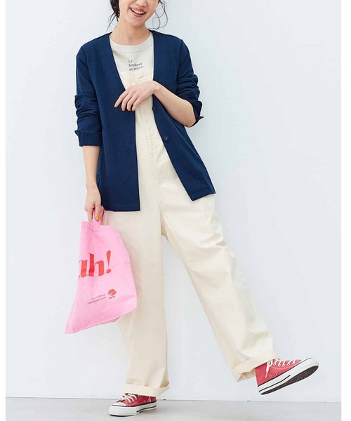 「Live in comfort」 ノーカラージャケット X-LARGE アイボリー レディース_画像7