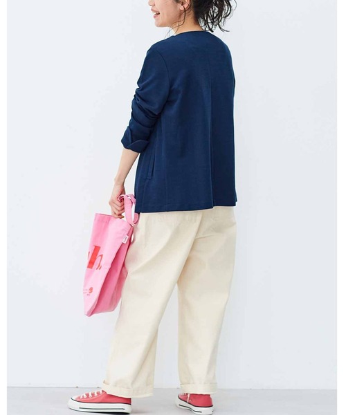 「Live in comfort」 ノーカラージャケット X-LARGE アイボリー レディース_画像9