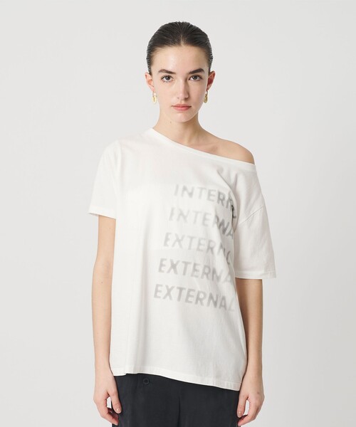 期間限定お値下げ　attisession ビック オフショルダー Tシャツ ATTISESSION（アティセッション） tシャツ 半袖 「ATTISESSION」ビック