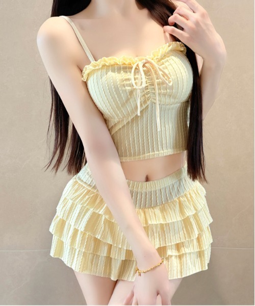 FREE STYLISTS 水着 「大人ガーリー・Y2K 」 フリル フロントリボン
