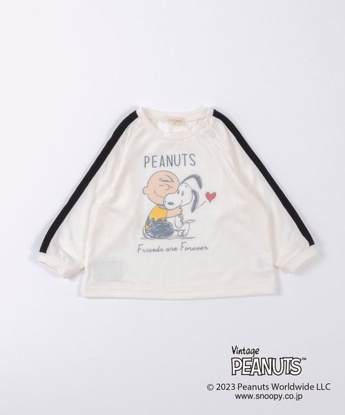 「Vintage PEANUTS」 「KIDS」長袖カットソー 80cm チャコールグレー キッズ_画像2