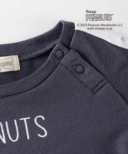 「Vintage PEANUTS」 「KIDS」長袖カットソー 80cm チャコールグレー キッズ_画像7