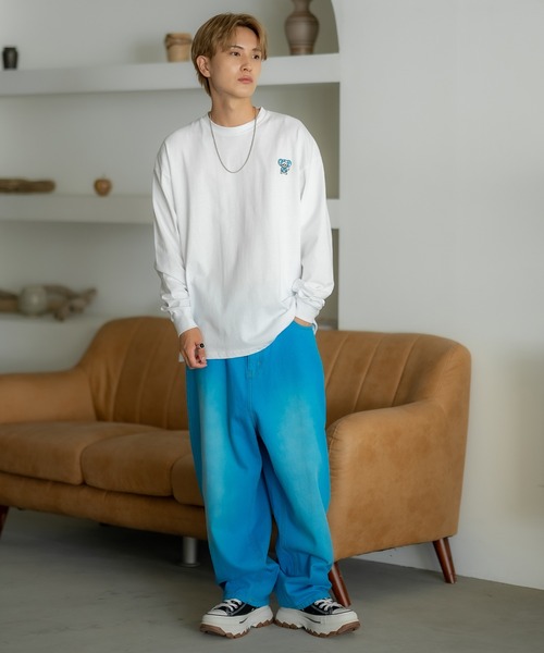 「SIDEWAY STANCE」 長袖Tシャツ X-LARGE ホワイト メンズ_画像3