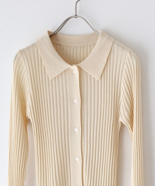 「J by blue」 ニットカーディガン MEDIUM アイボリー レディース_画像8