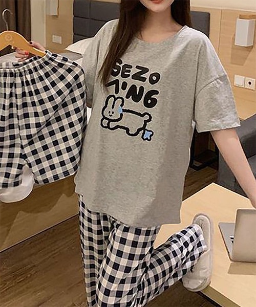 パラディーゾブルゾン＆ゲームシャツ＆ショートパンツセット　夏物　シルバーラメ MAISON DE THERESE（メゾン ド テレーズ） パジャマ ルームウェア 3点