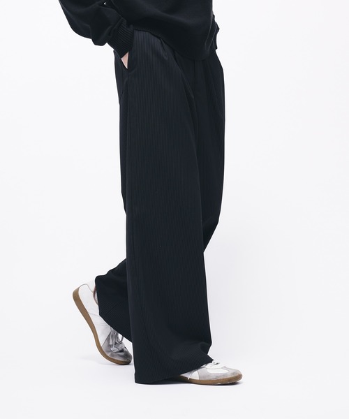 「Adoon plain」 スラックス MEDIUM チャコールグレー メンズ_画像4