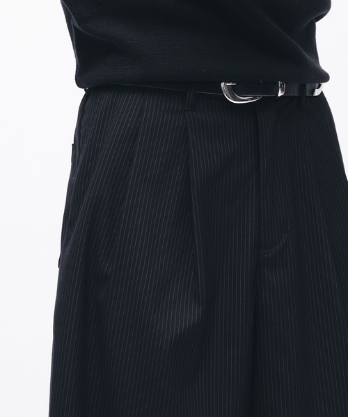 「Adoon plain」 スラックス MEDIUM チャコールグレー メンズ_画像6