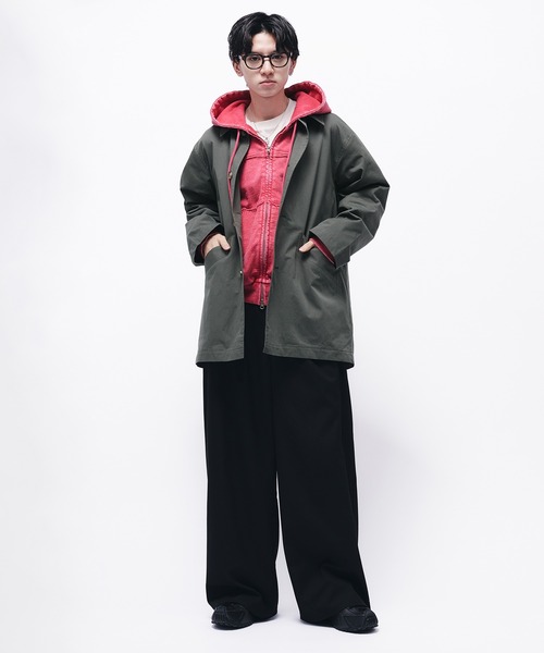 「Adoon plain」 スラックス MEDIUM チャコールグレー メンズ_画像8