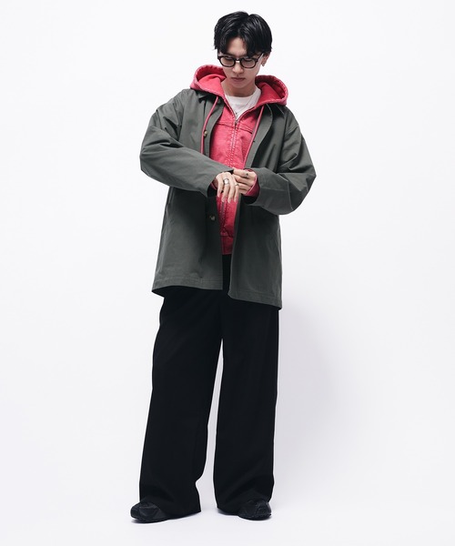 「Adoon plain」 スラックス MEDIUM チャコールグレー メンズ_画像9