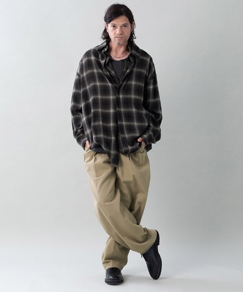 シャツ ms6557-DOUBLE-SHIRTS レイヤードシャツ(616710) メンズの画像
