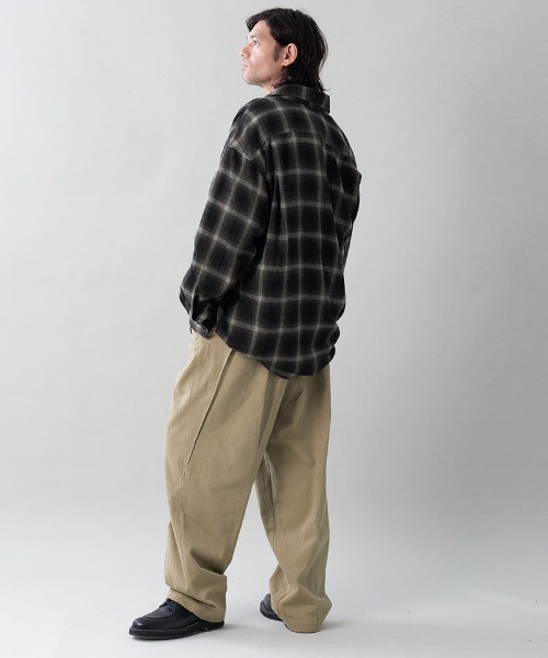 シャツ ms6557-DOUBLE-SHIRTS レイヤードシャツ(616710) メンズの画像