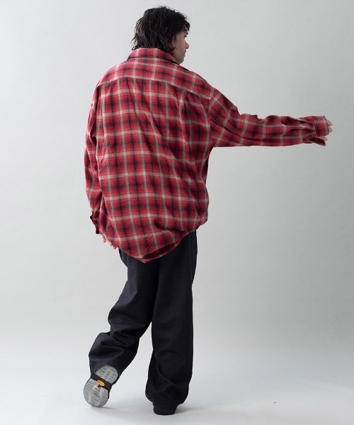シャツ ms6557-DOUBLE-SHIRTS レイヤードシャツ(616710) メンズの画像