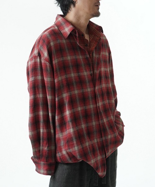 シャツ ms6557-DOUBLE-SHIRTS レイヤードシャツ(616710) メンズの画像