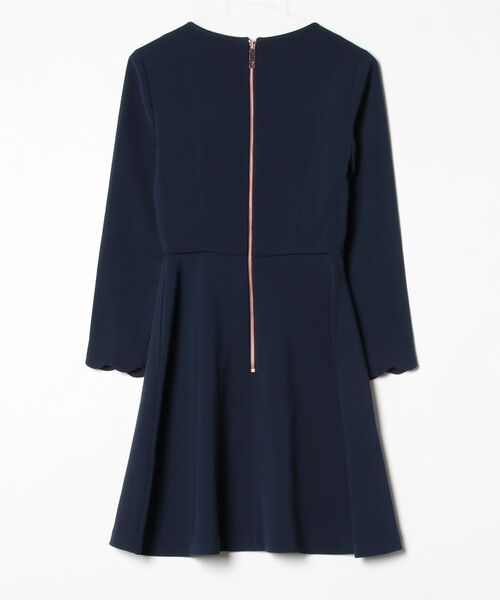 「Ted Baker」 長袖ワンピース 0 ネイビー レディース_画像2