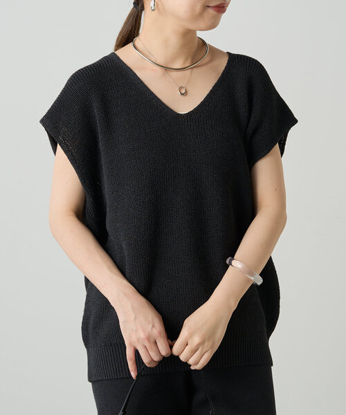 「LOUNGEDRESS」 ニットベスト FREE ベージュ レディース_画像2