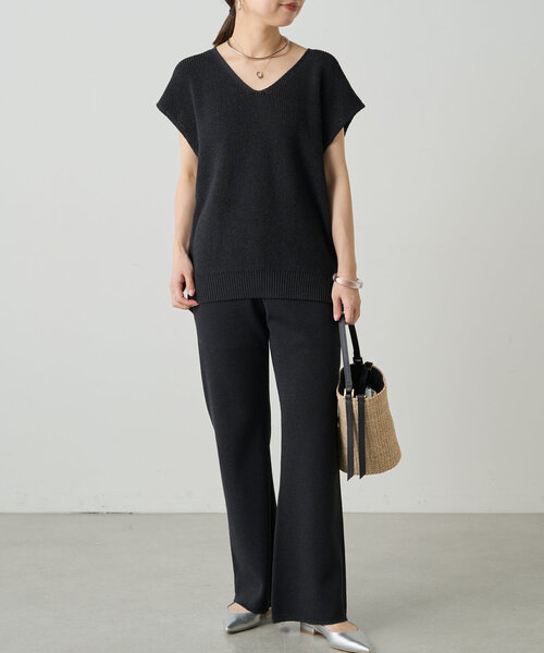 「LOUNGEDRESS」 ニットベスト FREE ベージュ レディース_画像4