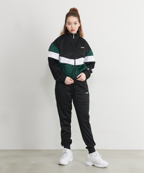 FILA セットアップ ３点セット グリーン XLサイズ FILA（フィラ） セットアップ 「FILA/フィラ」上下セット ジャージ