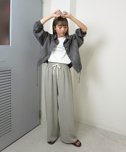 gossara（ゴサラ） パンツ 「ストレスフリーな着用感」ストライプ