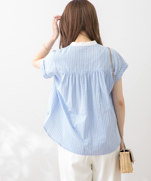 「URBAN RESEARCH Sonny Label」 半袖ブラウス FREE ブルー系その他 レディース_画像3
