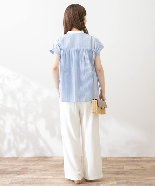 「URBAN RESEARCH Sonny Label」 半袖ブラウス FREE ブルー系その他 レディース_画像4