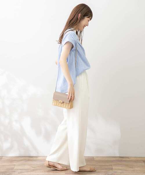 「URBAN RESEARCH Sonny Label」 半袖ブラウス FREE ブルー系その他 レディース_画像5